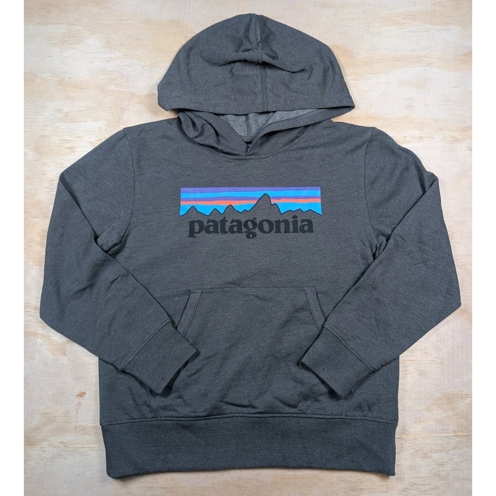 Patagonia Youth Kids M Lightweight Graphic Grat Hoodie Sweatshirt Pullover